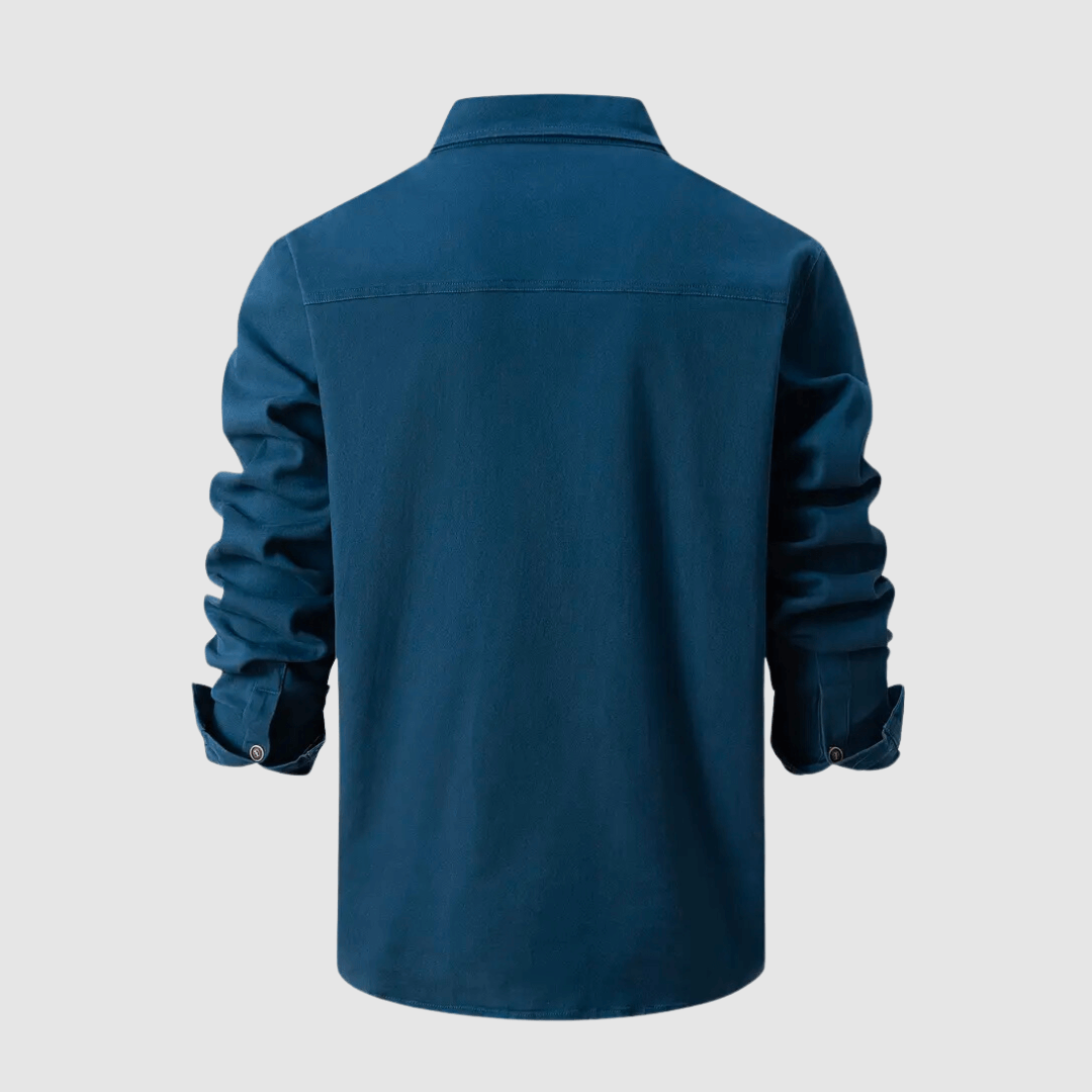 Klassische Herrenbluse mit Umschlagkragen