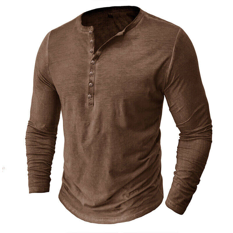 Langarm Henley-Shirt für Herren
