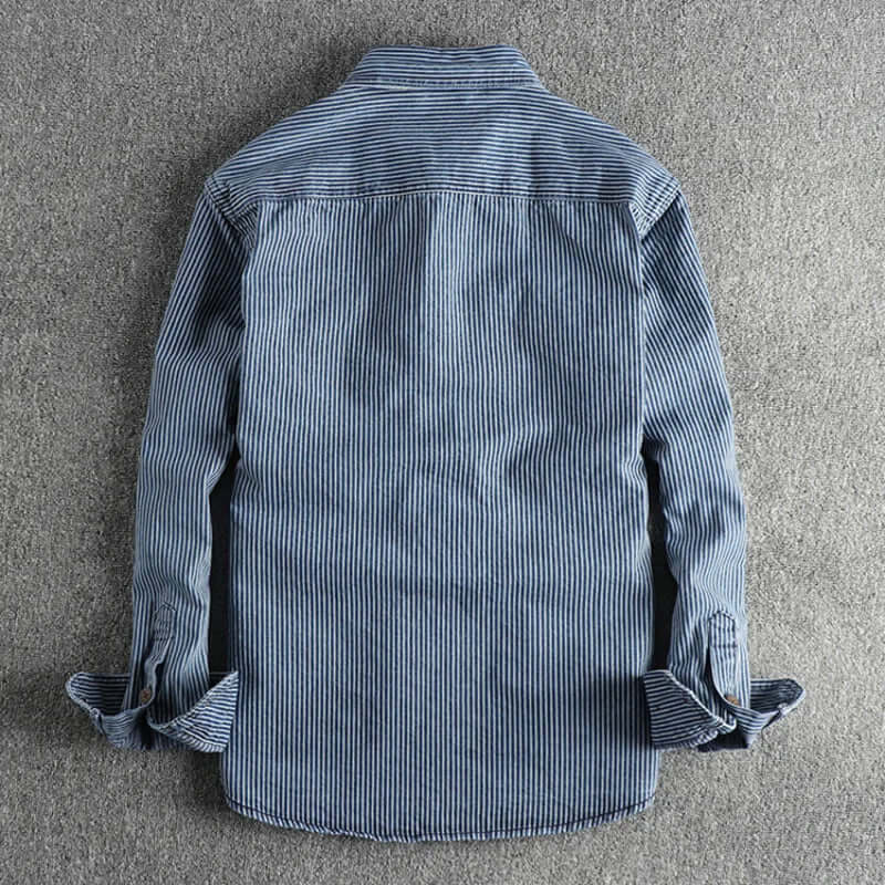 Klassisches Vintage Herren Denim Hemd