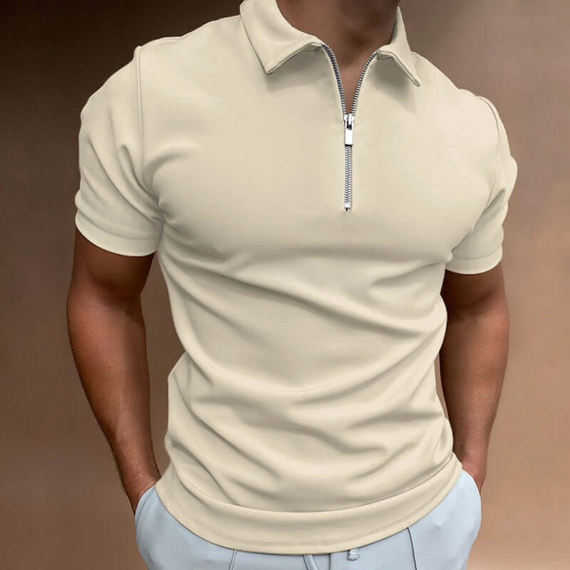 Elegantes Zip-Up-Polohemd für Herren