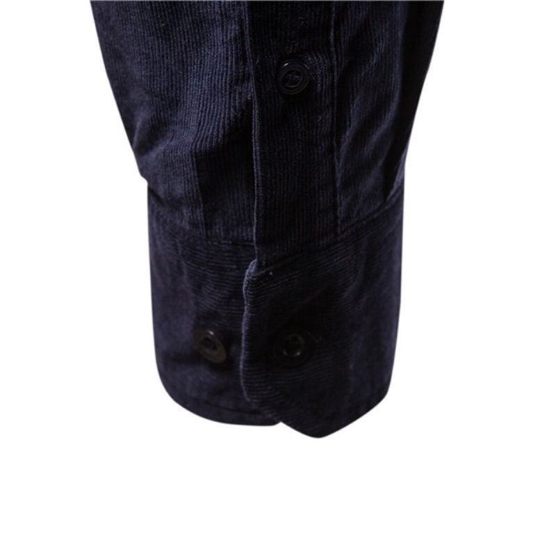 Luxuriöses Herren Samt Slim-Fit Hemd