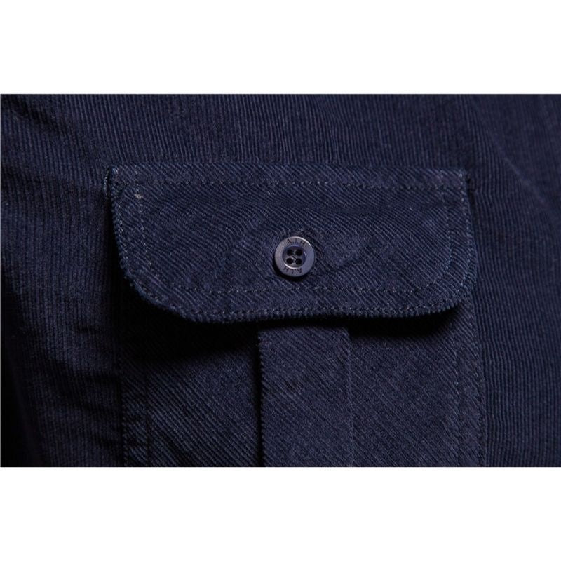 Luxuriöses Herren Samt Slim-Fit Hemd