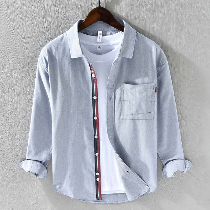 Elegantes Herren Oxford Hemd Baumwolle
