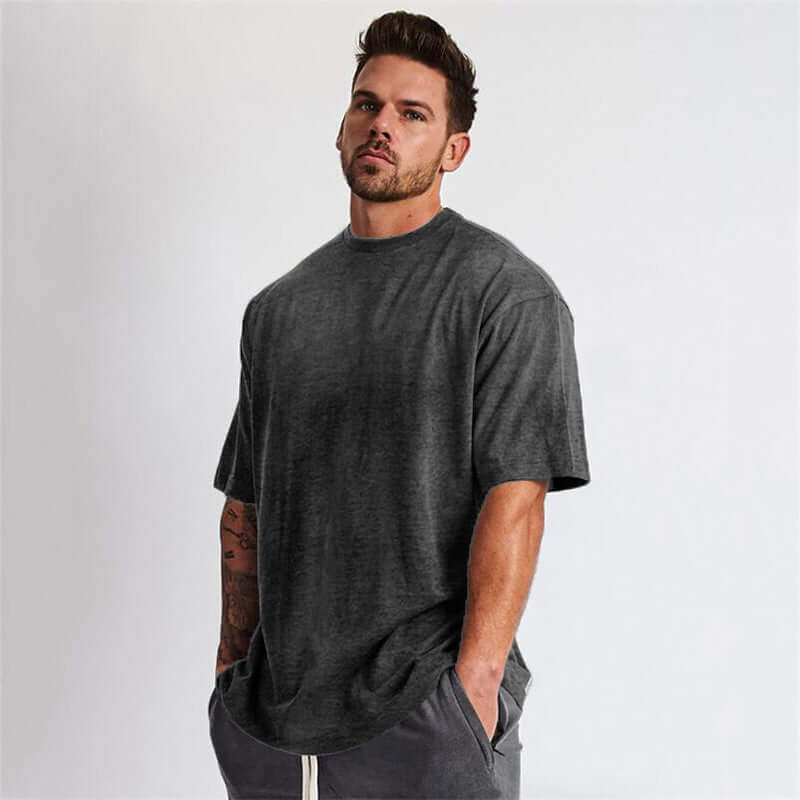 Weitfallendes Kurzarm-T-Shirt Herren