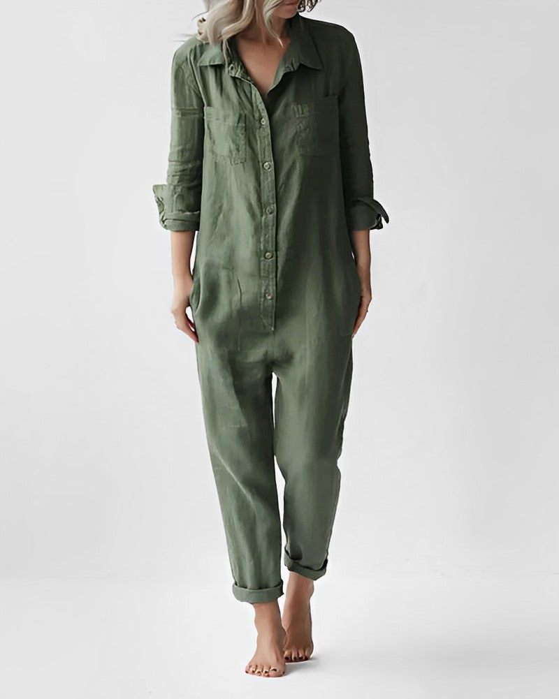 Ariaa | Stylischer grüner Jumpsuit für Frauen