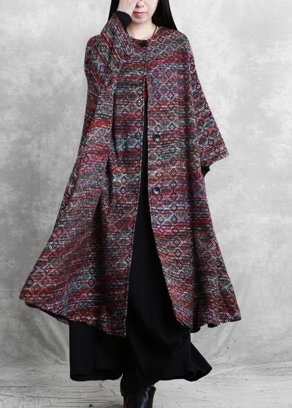 Coralee | Eleganter Trenchcoat mit floralem O-Ausschnitt Wollmantel