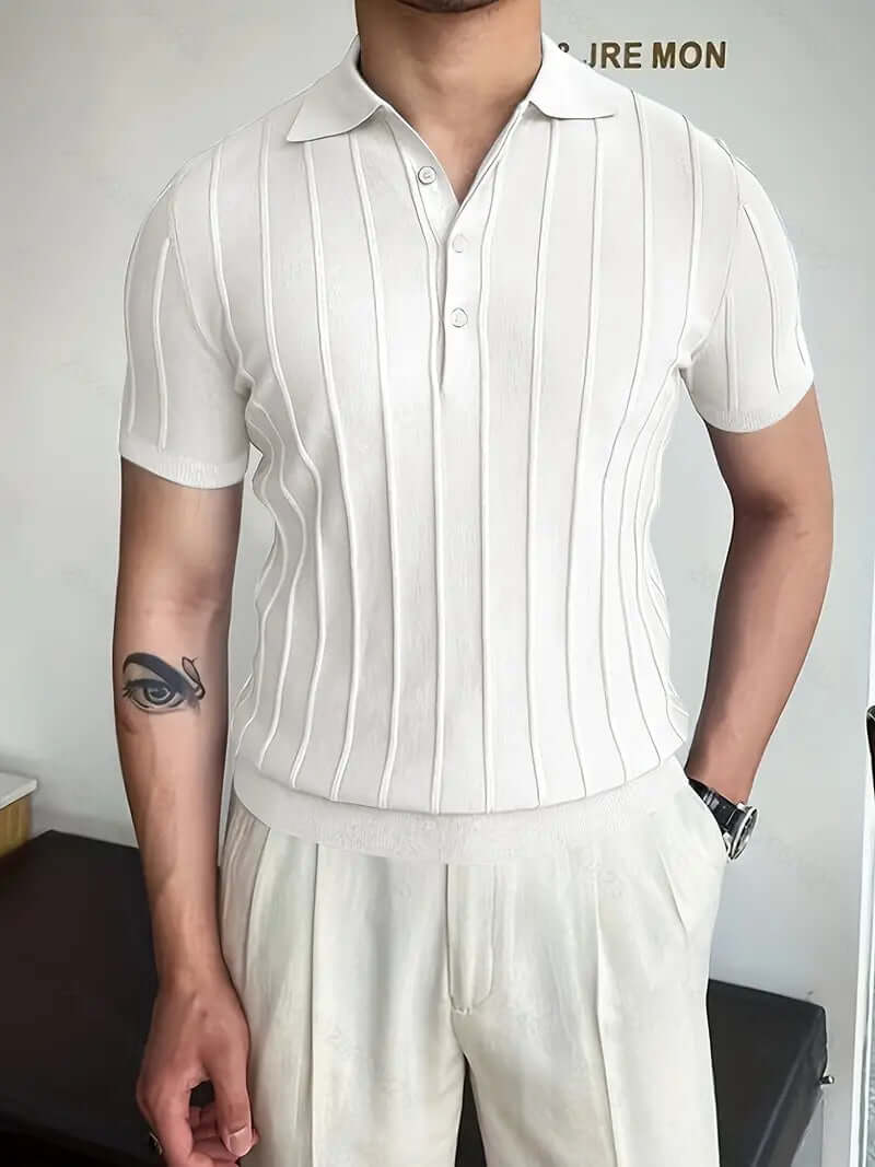Gestreiftes Chic Poloshirt Herren