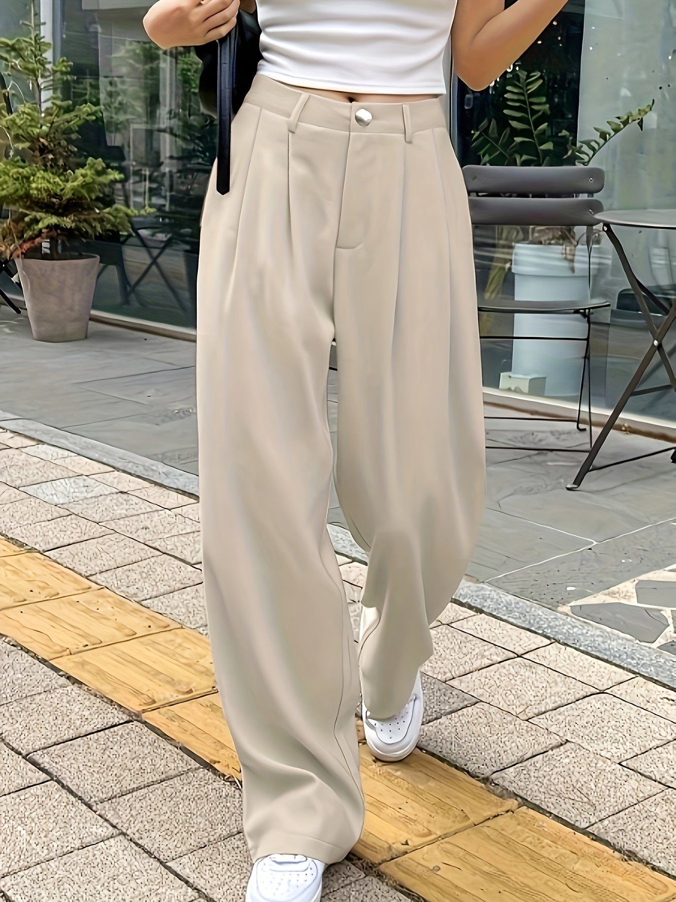 Aprikose Geplooide Hose - Sophie