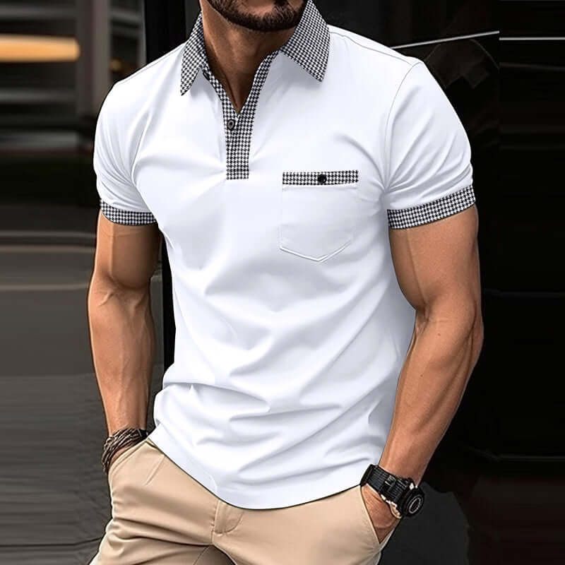 Elegantes Herren-Poloshirt mit Karomuster