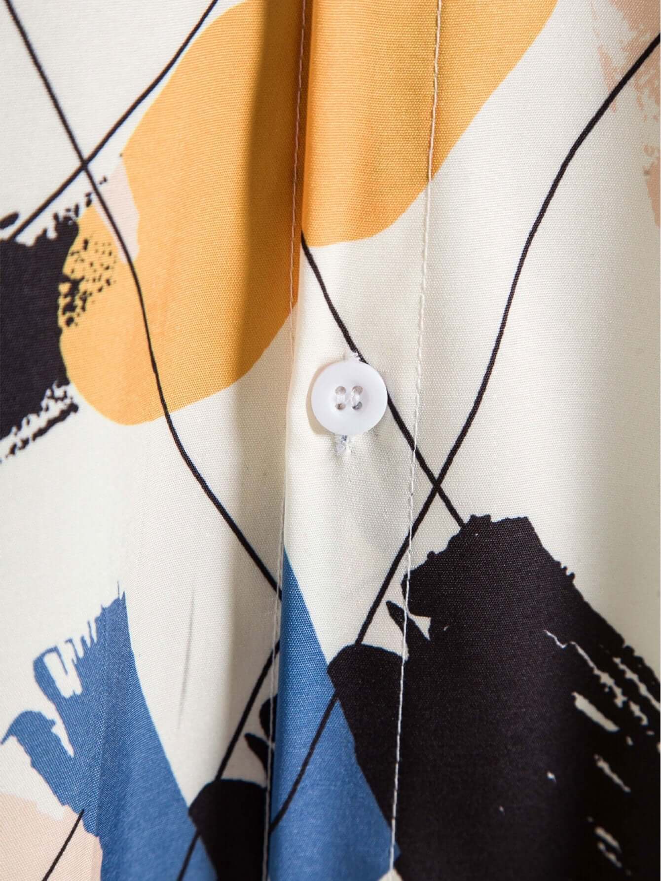 Herren-T-Shirt mit buntem Druck