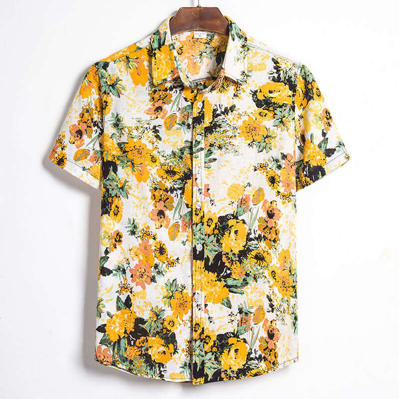 Herren Hawaiihemd mit Sonnenblumen