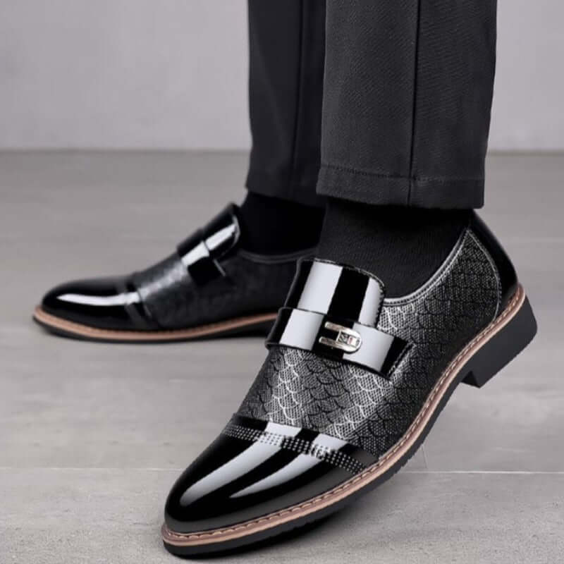 Herren-Lederschuh mit Gummisohle