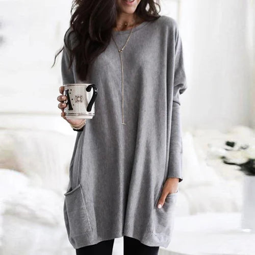Izabella | Lässiges Langarm-Longpullover