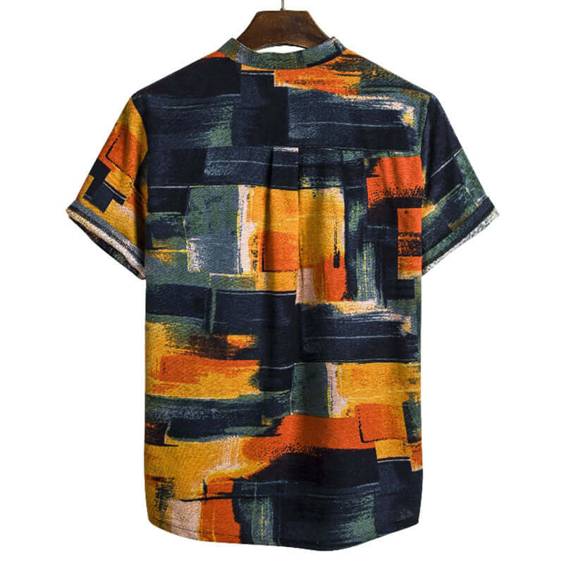 Retro Druckhemd für Herren