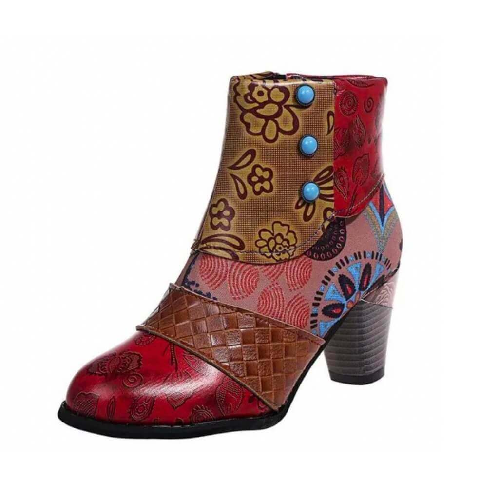 Wasserdichte Retro-Stiefel mit Ethno-Design