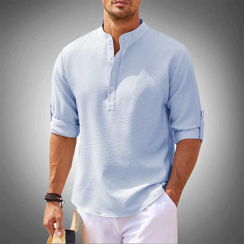 Herren Sommerhemd Baumwolle Atmungsaktiv Freizeit Look – Hectorio