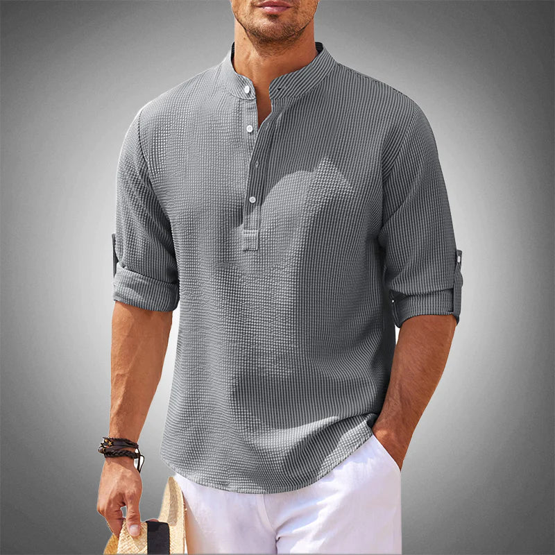 Herren Sommerhemd Baumwolle Atmungsaktiv Freizeit Look – Hectorio