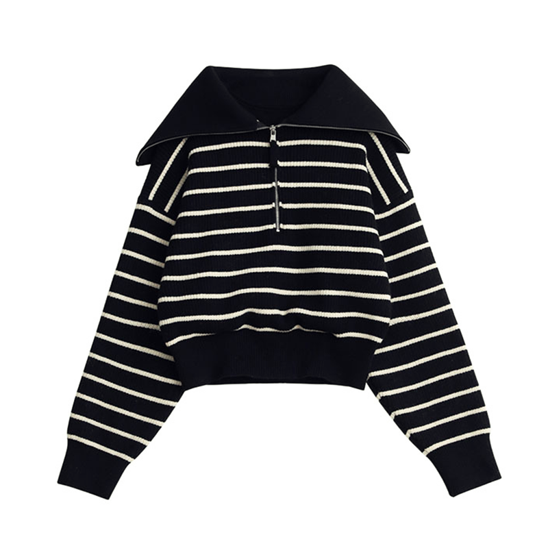 Weicher Pullover mit Reißverschluss