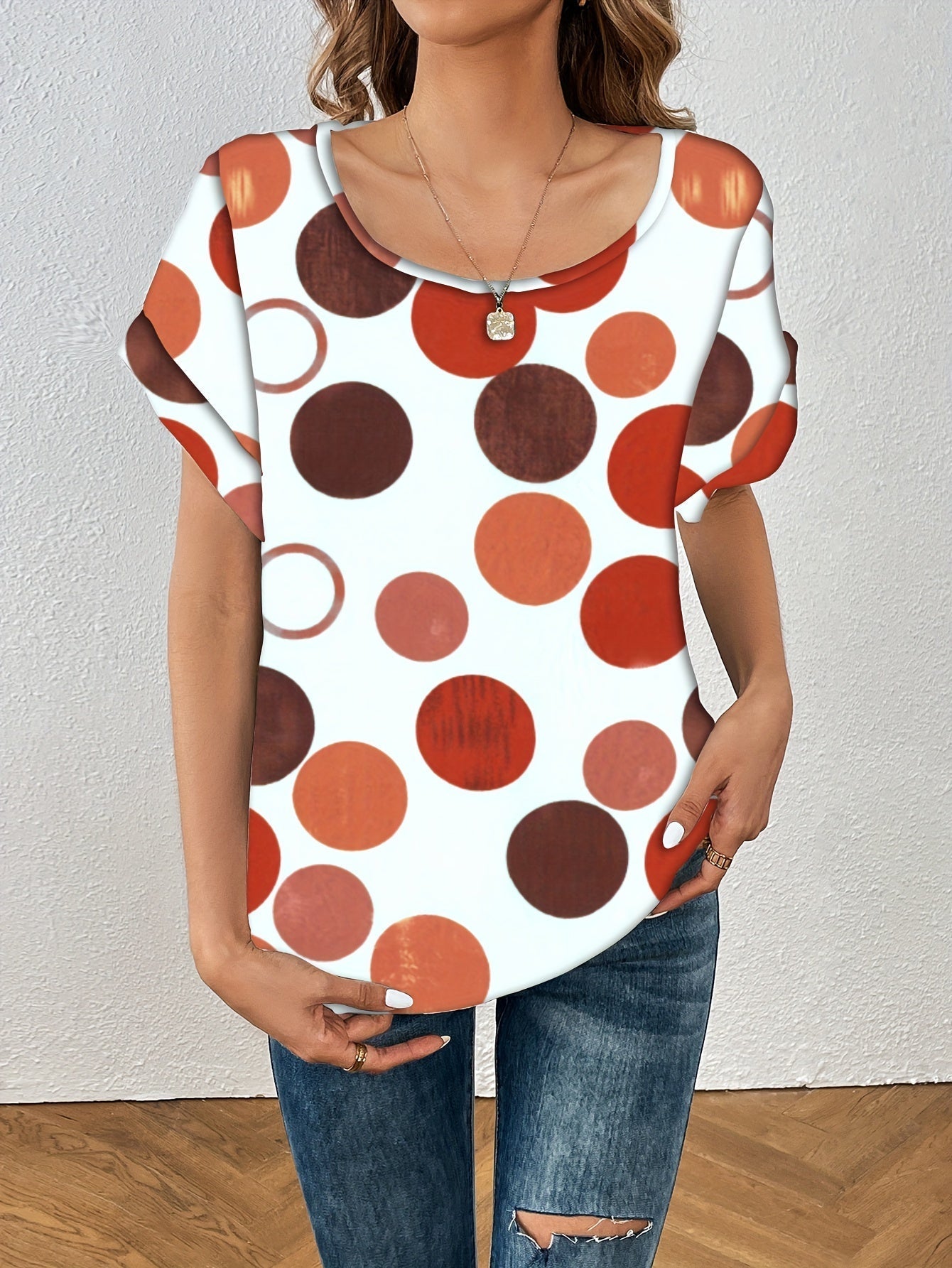 Weiße Polkadot-Bluse - Zoë