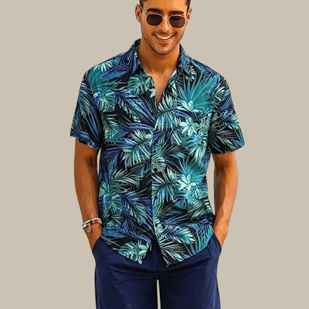 Stylisches Herren Kurzarmhemd Cancun-Stil