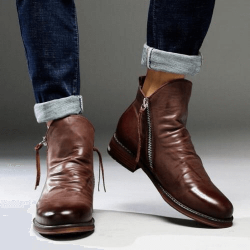 Klassische Lederstiefel für Herren