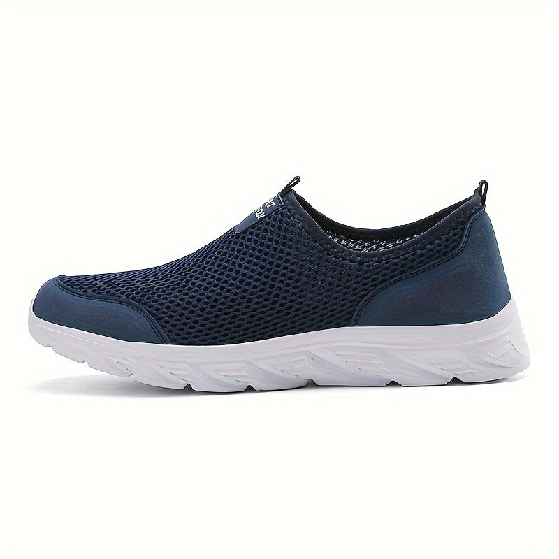 Hellgraue atmungsaktive Mesh-Schuhe - Tom