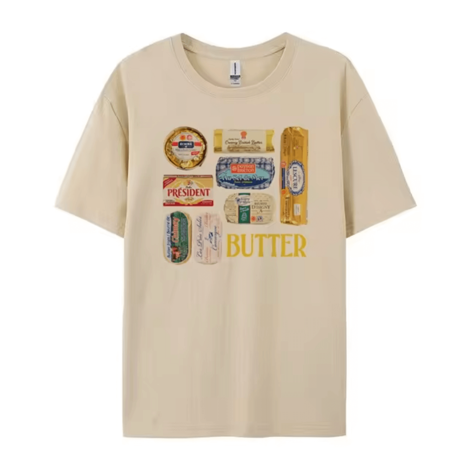 Retro Butter Grafik T-Shirt Unisex - Weich & Bequem