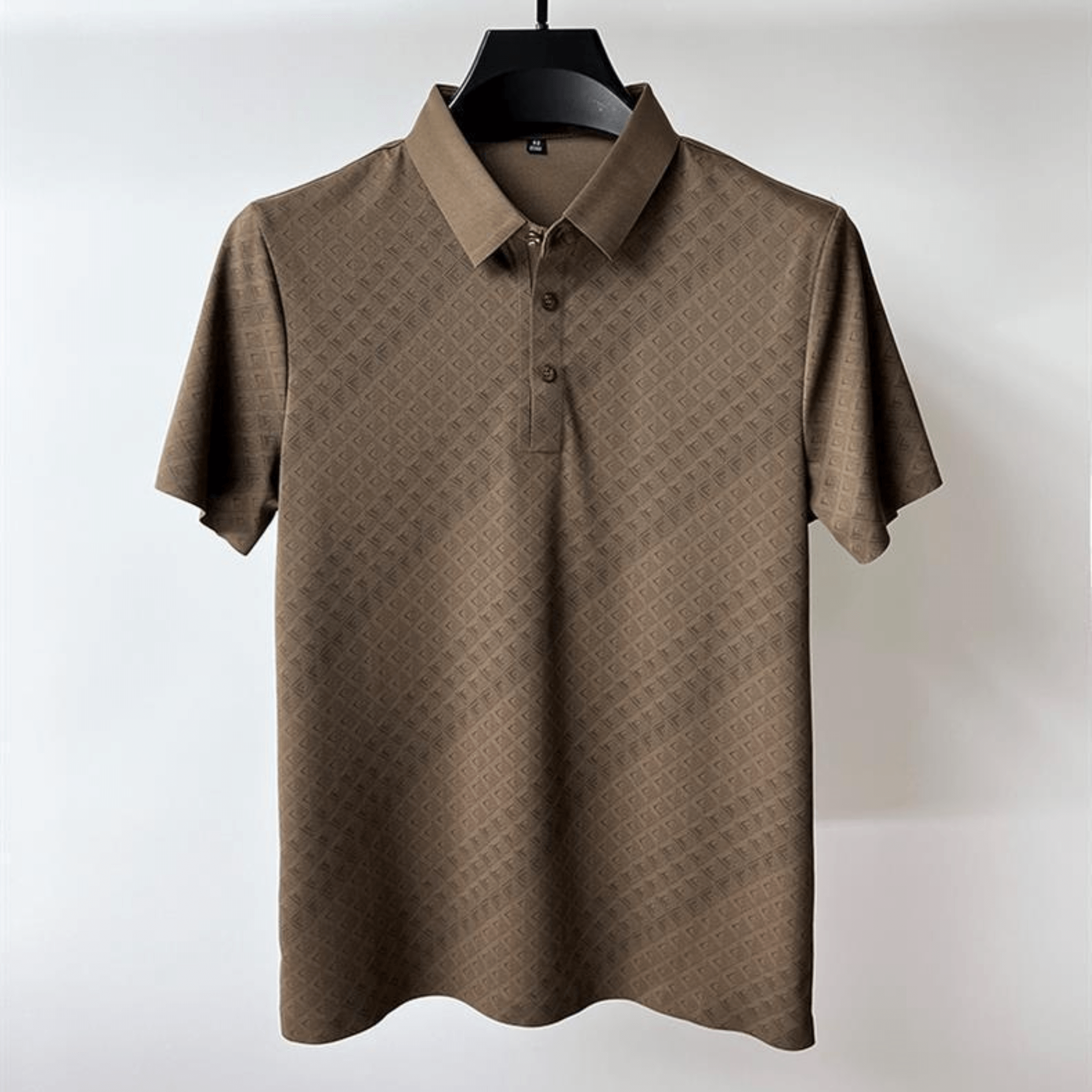 Elegantes Herren-Poloshirt mit Kreuzstichmuster
