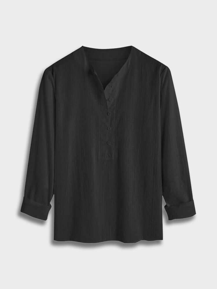 Leinenbluse Herren Halbarm Sommer Strand