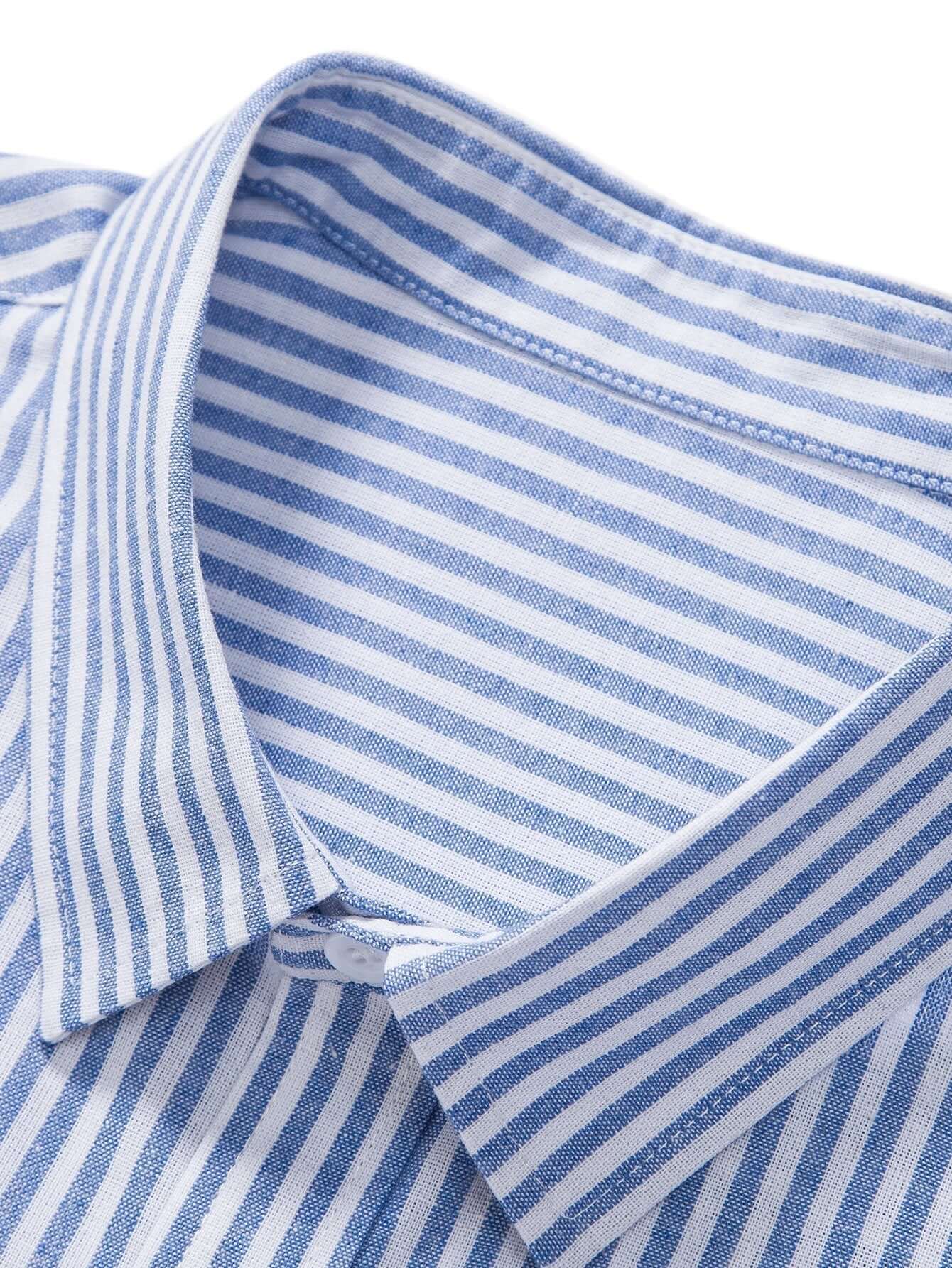 Gestreiftes Button-Down-Hemd - Baumwolle-Mix