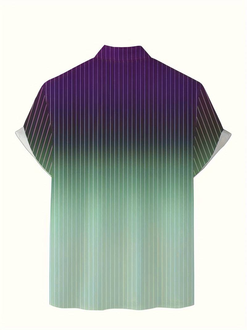 Kurzarm-Button-Down-Shirt mit Farbverlauf