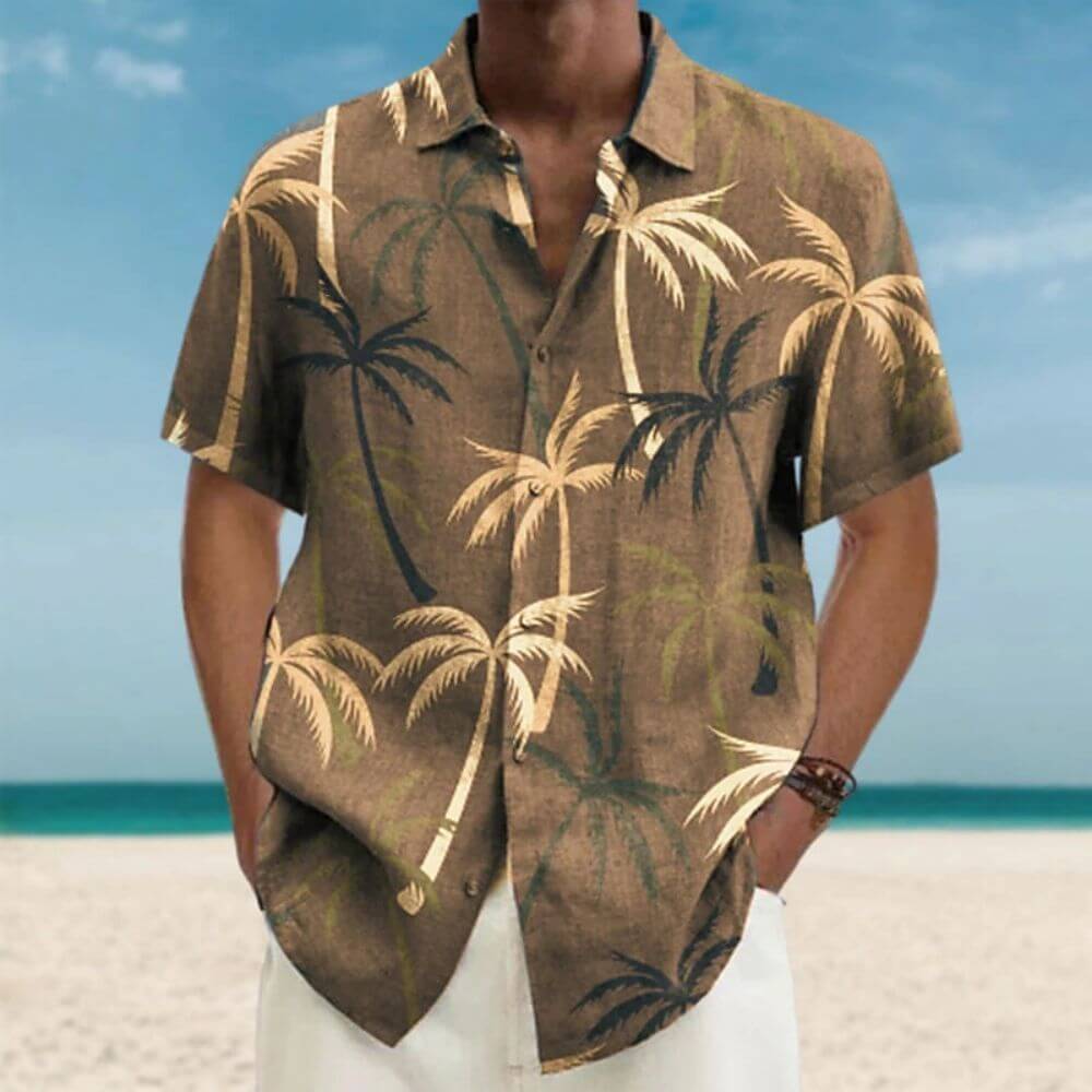 Modisches Herren-Freizeithemd Hawaii-Stil
