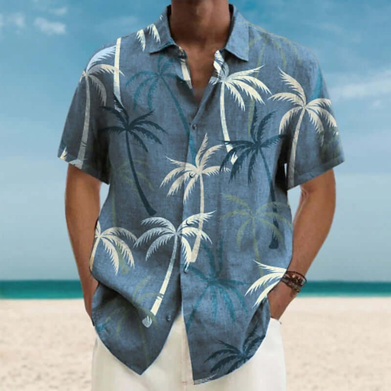 Modisches Herren-Freizeithemd Hawaii-Stil