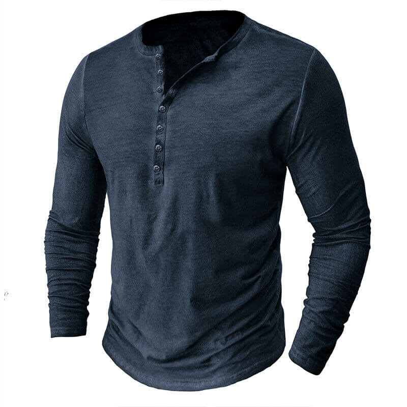 Langarm Henley-Shirt für Herren
