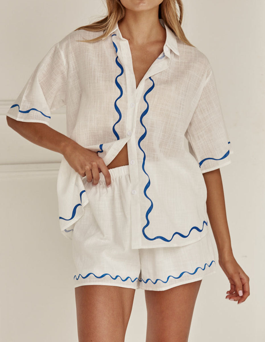 Stuttgart | Einfacher Sommer kleines Muster schickes Set