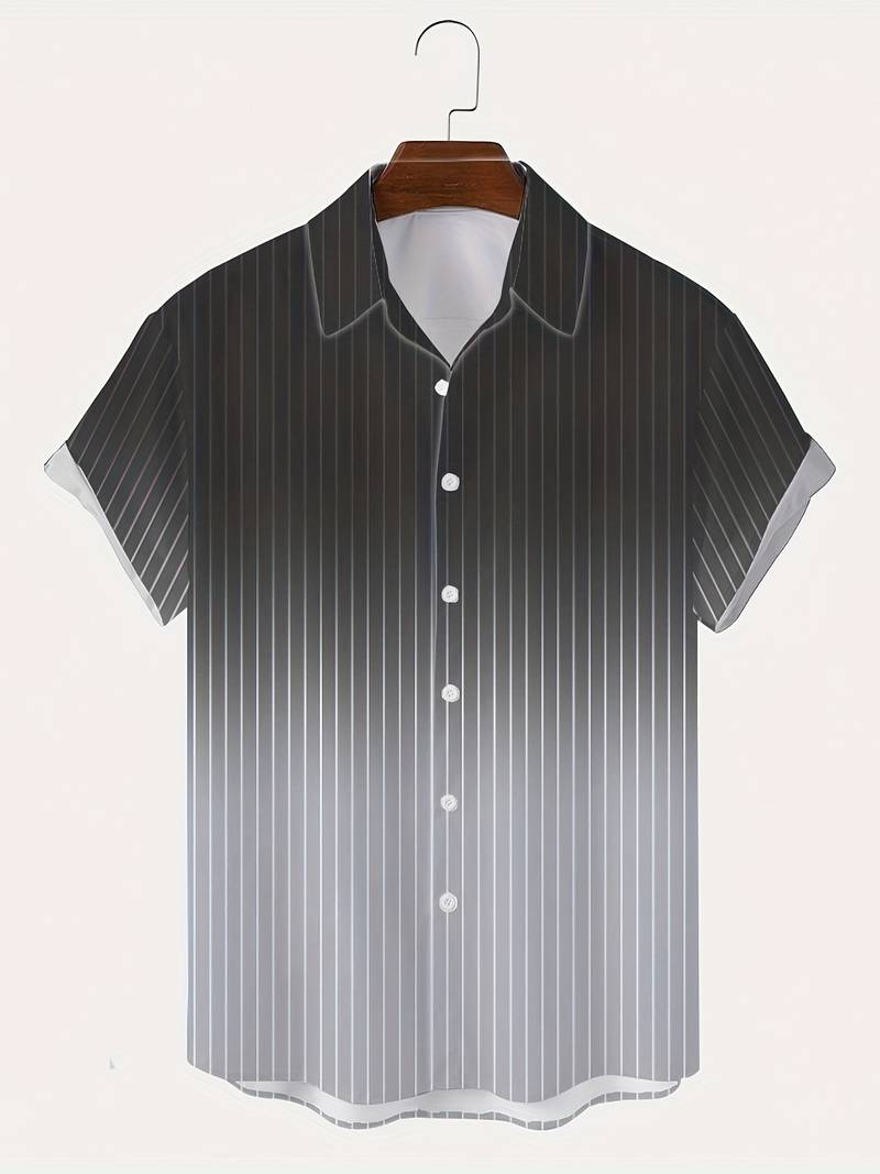 Kurzarm-Button-Down-Shirt mit Farbverlauf