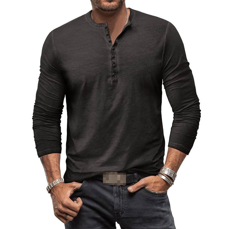 Langarm Henley-Shirt für Herren
