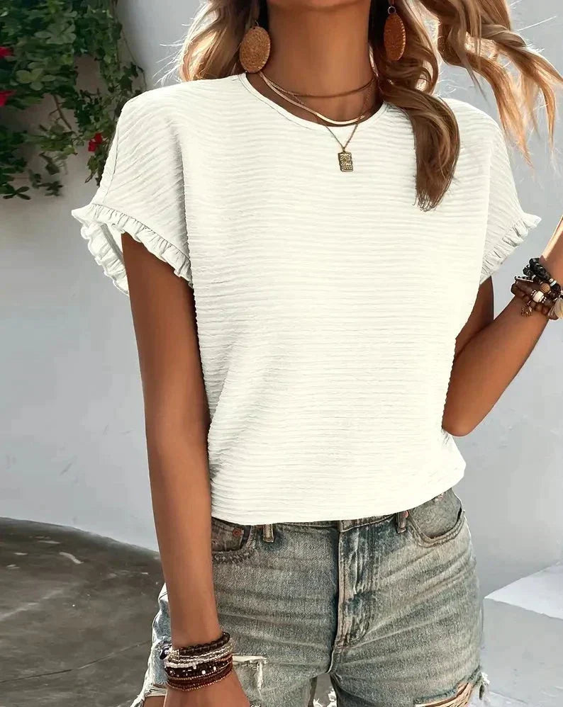 Damen T-Shirt Sommer Leicht Bequem Atmungsaktiv – Doris