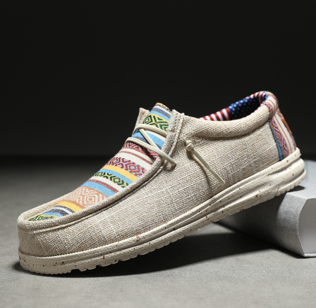 Khaki Loafers mit Schnürung - Sven