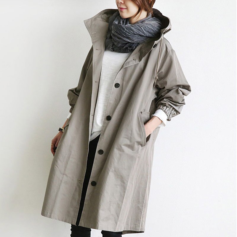 Odell™ | Schicker lässiger Trenchcoat mit Kapuze für Damen