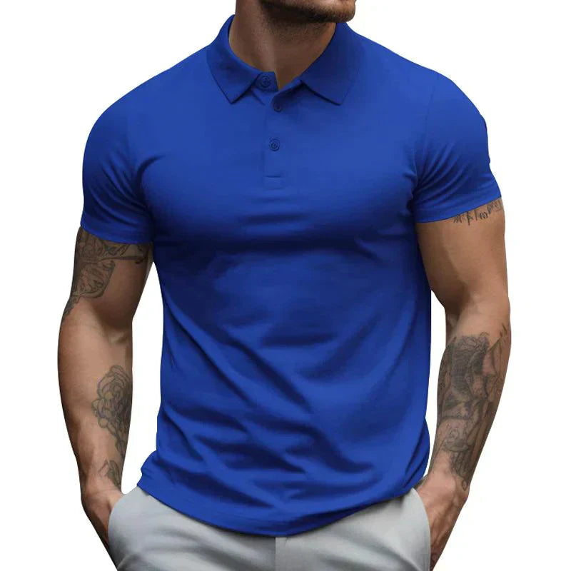 Herren kurzarm Poloshirt körperbetont