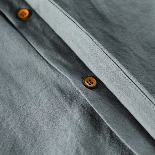 Japanisches Herrenhemd Leinen Baumwolle Elegant – Kenjiro