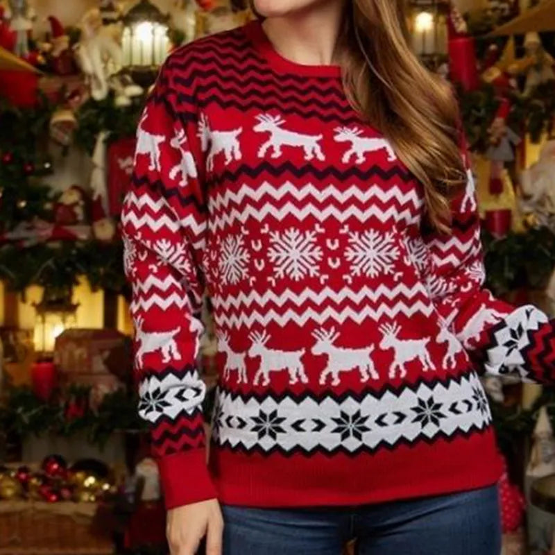 Zlata | Frauen Weihnachten Paar Party Pullover Langarm
