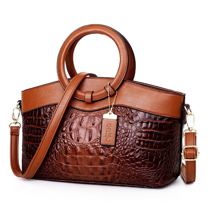 Hanna™ - Stilvolle Krokodilledertasche mit handgefertigten Details