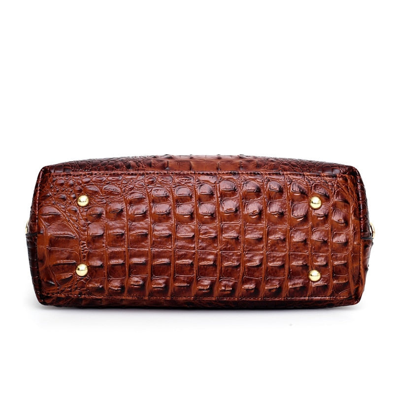 Hanna™ - Stilvolle Krokodilledertasche mit handgefertigten Details