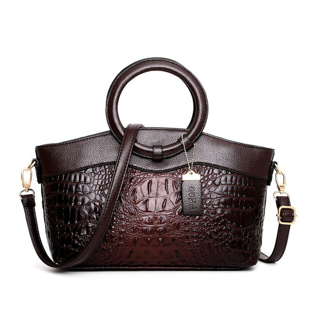 Hanna™ - Stilvolle Krokodilledertasche mit handgefertigten Details