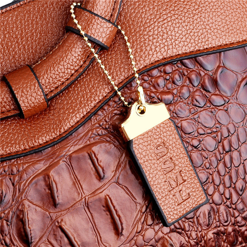 Hanna™ - Stilvolle Krokodilledertasche mit handgefertigten Details