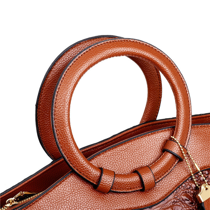Hanna™ - Stilvolle Krokodilledertasche mit handgefertigten Details