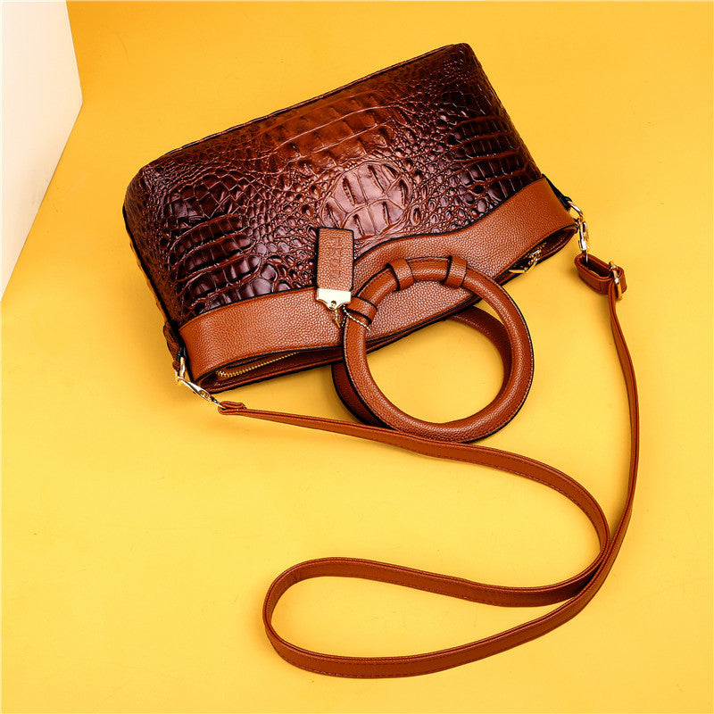 Hanna™ - Stilvolle Krokodilledertasche mit handgefertigten Details