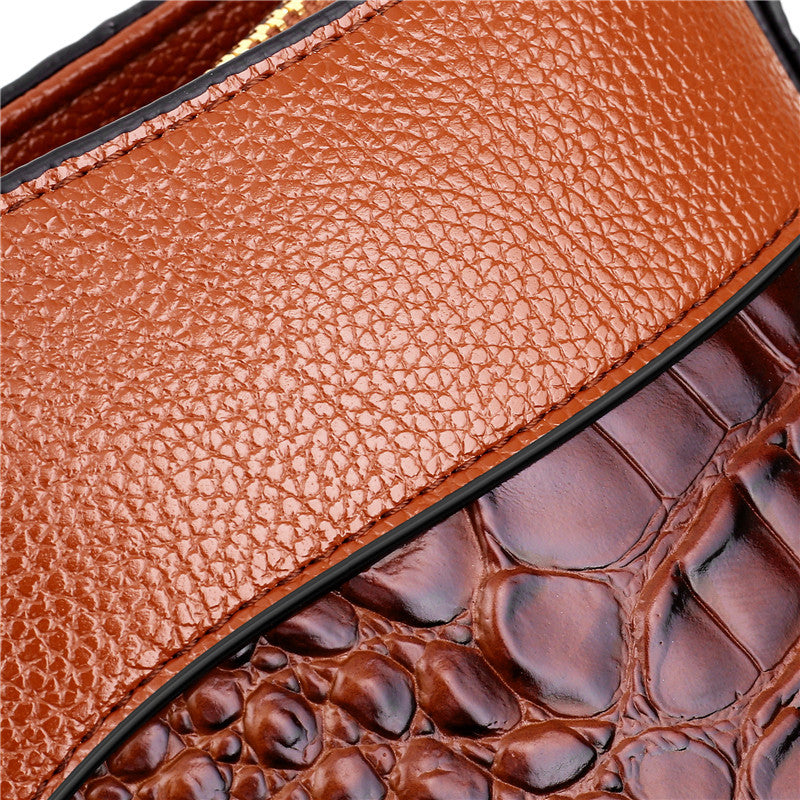 Hanna™ - Stilvolle Krokodilledertasche mit handgefertigten Details